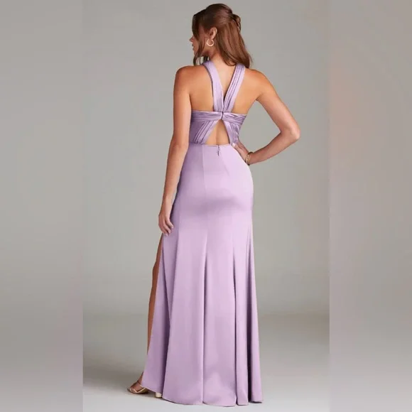 Azazie “Rue” Bridesmaid’s Lavender Dress women’s size 0 - Picture 2 of 16